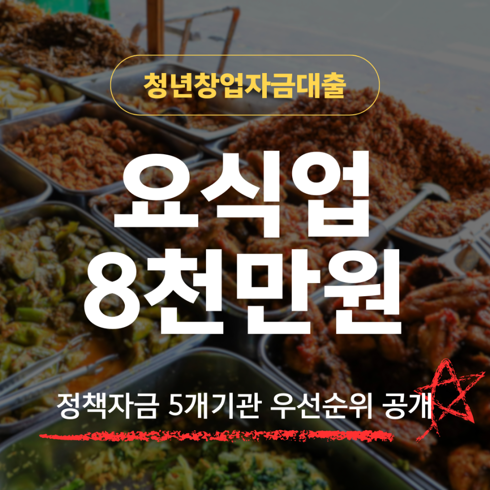 28세 백반집 예비창업자, 5개 기관 우선순위 조합으로 8천만 원 확보